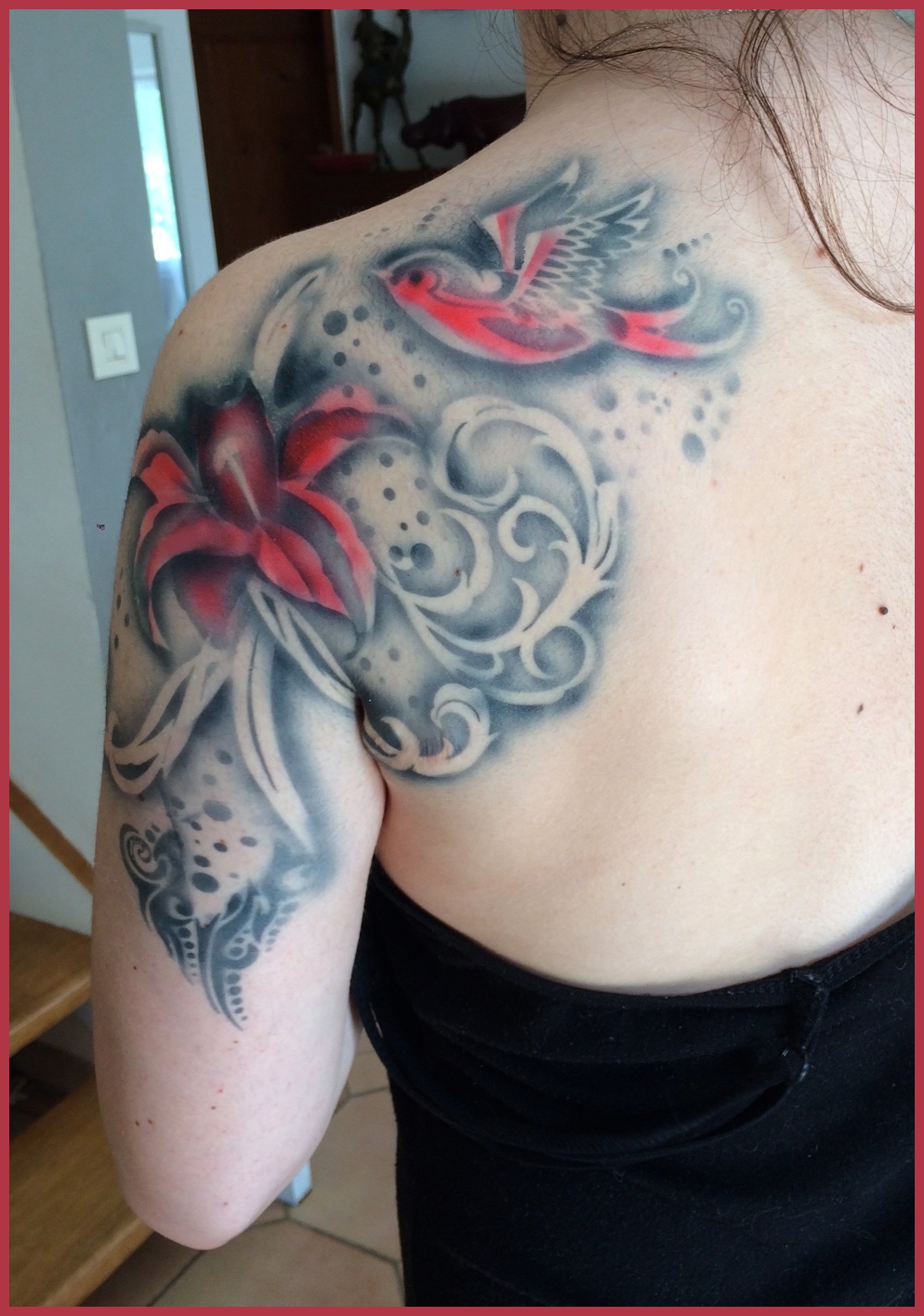 tatouages temporaires aérographe fleurs