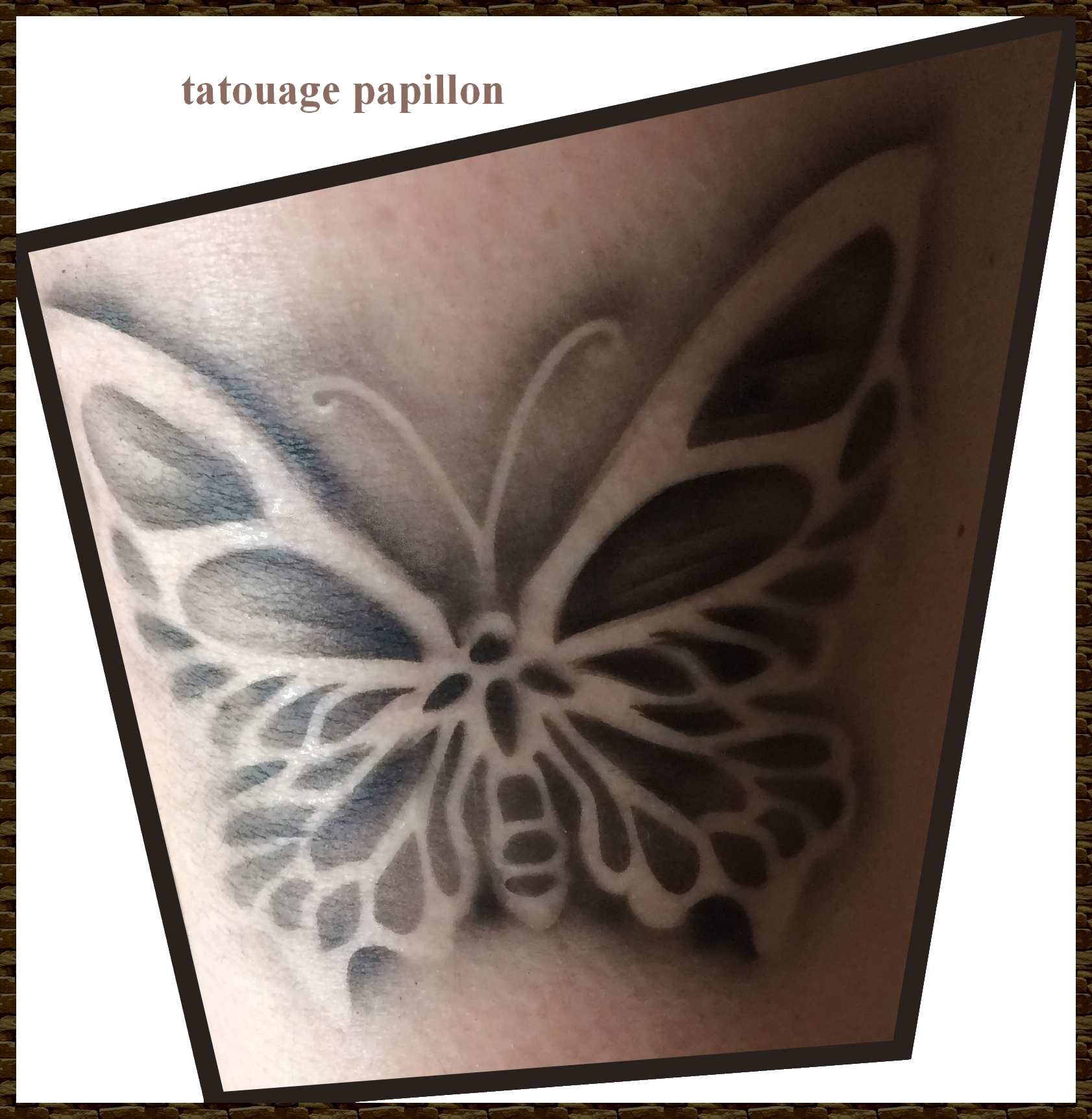 tatouage aérographe papillon